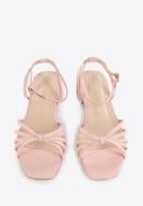 Leather block heel sandals, pink, 96-D-514-1-41, Photo 2