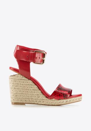 Women's wedge sandals, red, 86-D-653-2-39, Photo 1