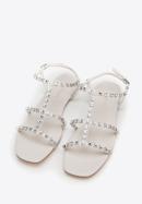 Women's crystal-embellished sandals, cream, 98-D-972-G-39, Photo 2