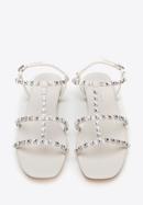 Women's crystal-embellished sandals, cream, 98-D-972-G-38, Photo 3