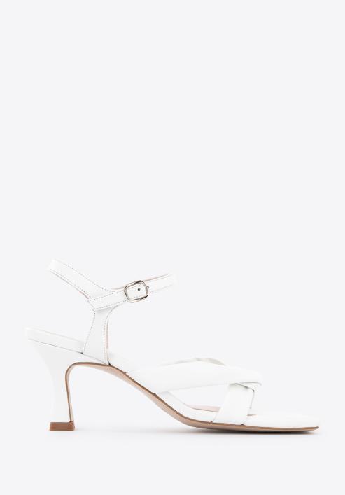 Women's soft leather sandals, off white, 96-D-303-P-36, Photo 1
