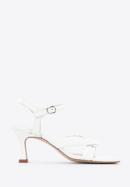 Women's soft leather sandals, off white, 96-D-303-P-36, Photo 1