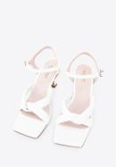 Women's soft leather sandals, off white, 96-D-303-P-36, Photo 3