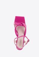 Damskie sandały skórzane z miękkimi paskami, różowy, 96-D-303-0-36, Zdjęcie 4