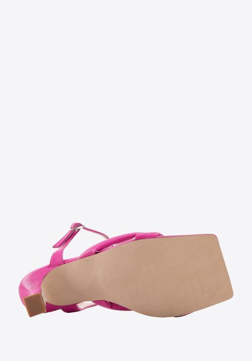 Damskie sandały skórzane z miękkimi paskami, różowy, 96-D-303-0-35, Zdjęcie 6