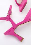 Damskie sandały skórzane z miękkimi paskami, różowy, 96-D-303-0-35, Zdjęcie 8