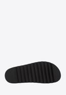 Damskie sandały skórzane z ozdobnymi nitami na platformie, czarny, 96-D-515-1-38, Zdjęcie 6