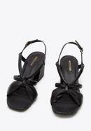 Leather block heel sandals, black, 94-D-755-1-36, Photo 2