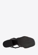 Leather block heel sandals, black, 94-D-755-1-39, Photo 6