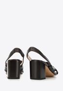 Leather cross strap sandals, black, 94-D-960-1-36, Photo 5
