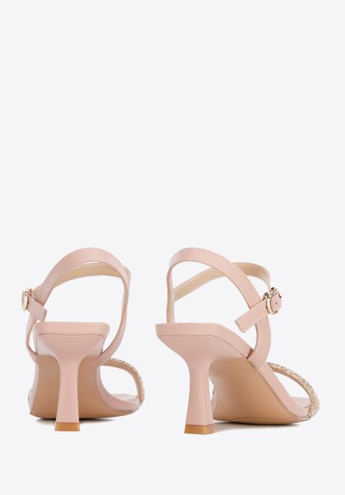 High heel ankle strap sandals, pink, 96-D-959-1-37, Photo 5
