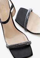 High heel ankle strap sandals, black, 96-D-959-1-37, Photo 8