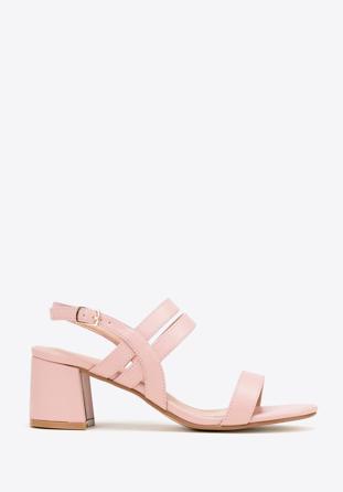 Women's muted pink delicate strap sandals