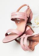 Damskie sandały z cienkim paskiem, zgaszony róż, 98-DP-206-0-39, Zdjęcie 20