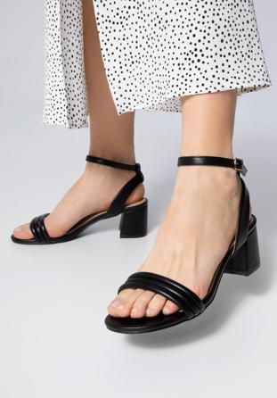 Women's block heel strap sandals