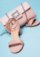 Women's block heel strap sandals, muted pink, 98-DP-205-P-40, Photo 20