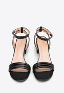 Women's block heel strap sandals, black, 98-DP-205-1-38, Photo 3