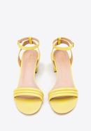 Women's block heel strap sandals, yellow, 98-DP-205-0-41, Photo 3
