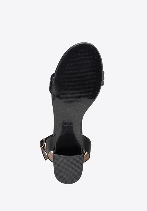 Women's block heel strap sandals, black, 98-DP-205-1-36, Photo 6