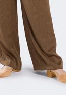 Damskie sandały z zamszu peep toe, beżowy, 88-D-152-9-36, Zdjęcie 3