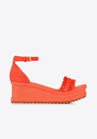 Women's shoes, orange, 88-D-712-6-41, Photo 1