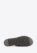 Damskie sandały zamszowe na platformie, beżowy, 92-D-113-8-36, Zdjęcie 6