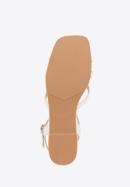 Women's leather cross strap sandals, cream, 98-D-971-1-36, Photo 6