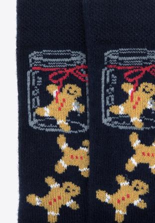 Socks, navy blue-brown, 95-SD-002-X1-35/37, Photo 1
