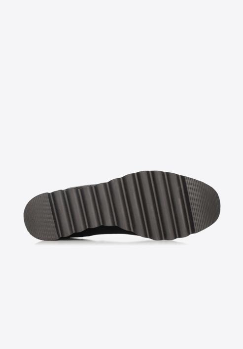 Damskie sneakersy na platformie metaliczne, czarno-srebrny, 92-D-656-S-41, Zdjęcie 7