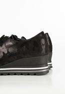 Damskie sneakersy metaliczne na platformie, czarny, 95-D-651-1-35, Zdjęcie 8