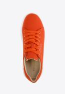 Damskie sneakersy na grubej podeszwie klasyczne, pomarańczowy, 96-D-962-6-37, Zdjęcie 4