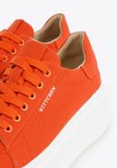 Damskie sneakersy na grubej podeszwie klasyczne, pomarańczowy, 96-D-962-N-39, Zdjęcie 8
