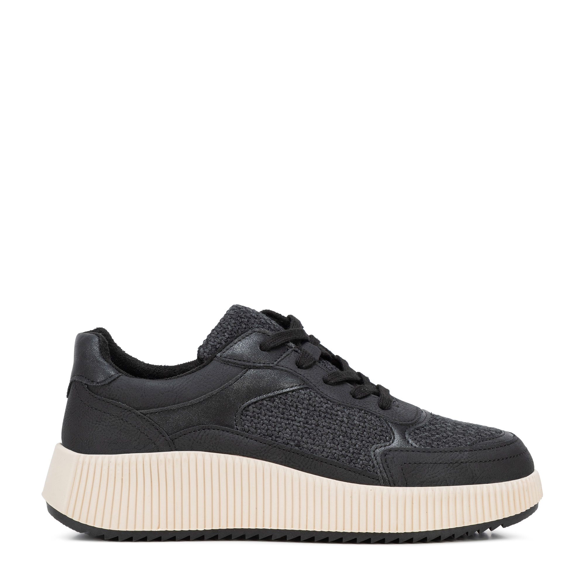 Dámske sneakersy na platforme čierne 102-P-400-1