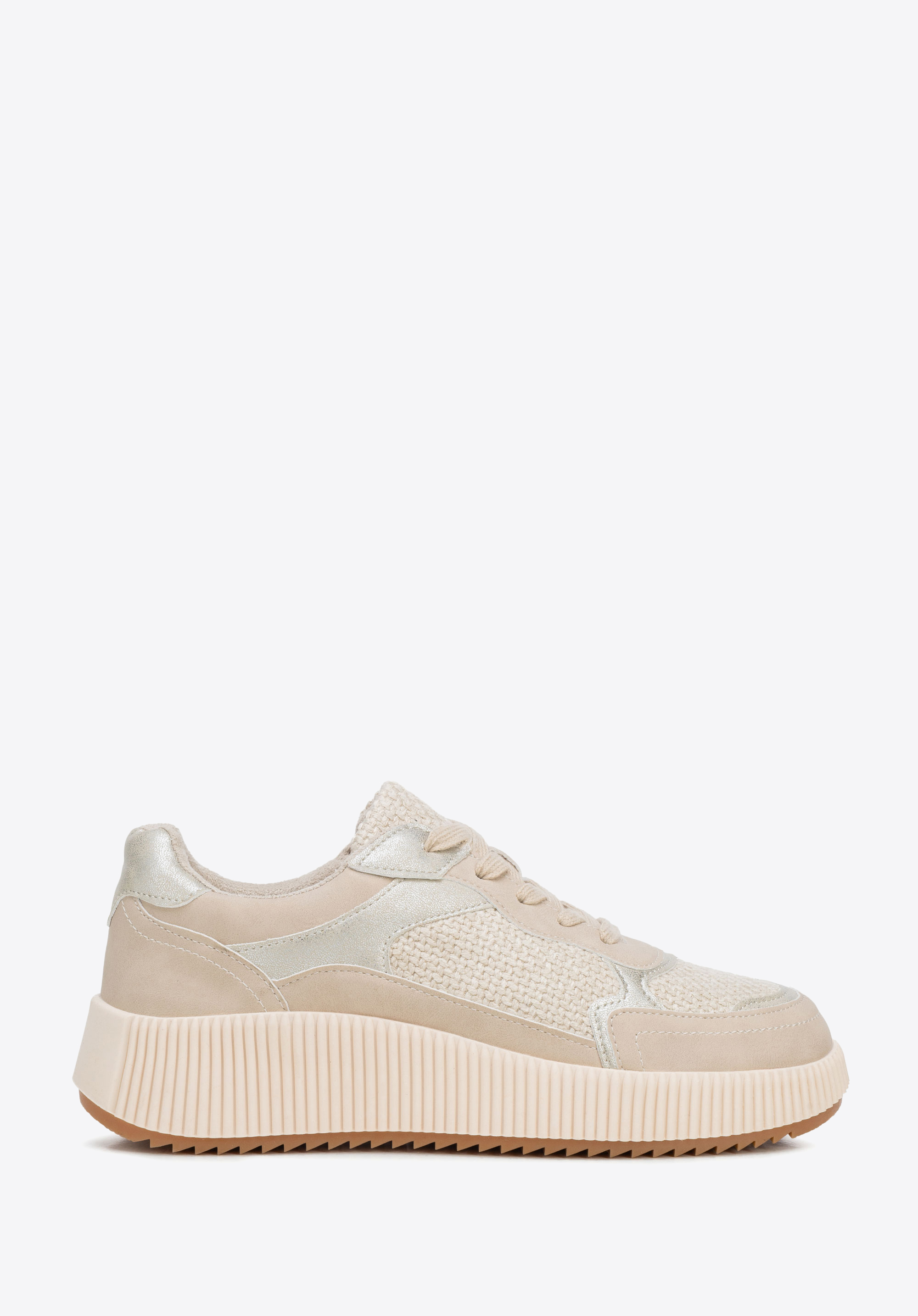 Women's platform trainers, beige, 102-P-400-9-39, Photo 1