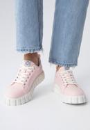 Damskie sneakersy na platformie, różowy, 98-D-959-9-37, Zdjęcie 15