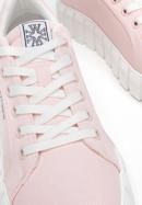 Damskie sneakersy na platformie, różowy, 98-D-959-9-41, Zdjęcie 7