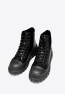 Damskie sneakersy na platformie klasyczne, czarny, 97-DP-800-0-41, Zdjęcie 2