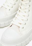 Damskie sneakersy na platformie klasyczne, kremowy, 97-DP-800-11-35, Zdjęcie 6