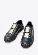 Women's leather trainers, navy blue, 92-D-351-1-36, Photo 2