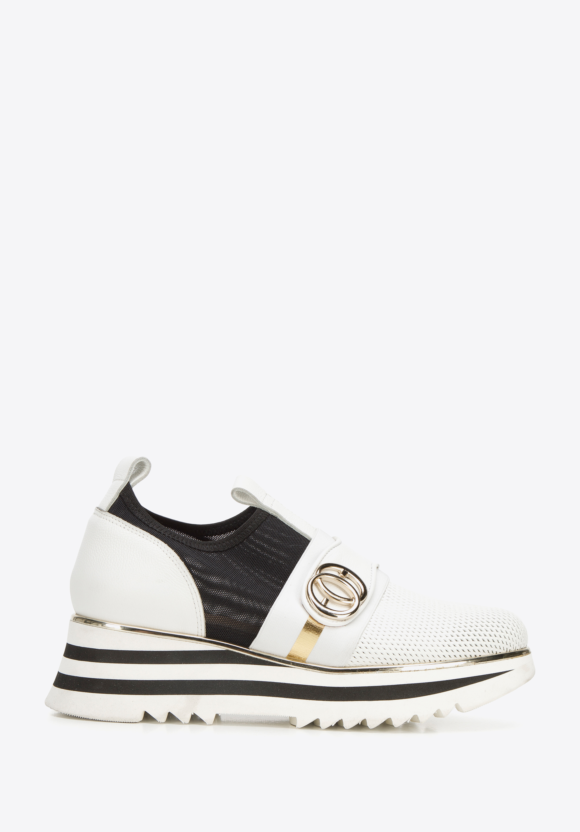 Cortlandt embellished store leather platform trainer