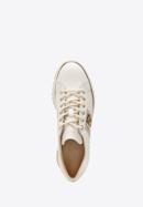 Leather fashion trainers, cream, 94-D-111-0-40, Photo 4