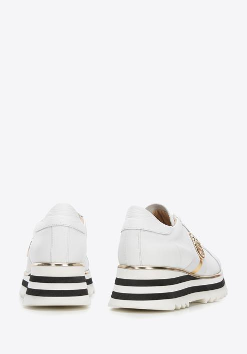 Leather fashion trainers, white, 94-D-111-0-39, Photo 5