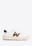 Women's leather fashion platform trainers, white, 95-D-950-0-35, Photo 1