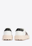 Damskie sneakersy skórzane z literą „W”, biały, 95-D-950-0-36, Zdjęcie 4