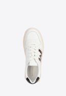 Damskie sneakersy skórzane z literą „W”, biały, 95-D-950-0-35, Zdjęcie 5