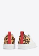 Women's leather trainers with a leopard print, white, 95-D-952-1-38, Photo 4