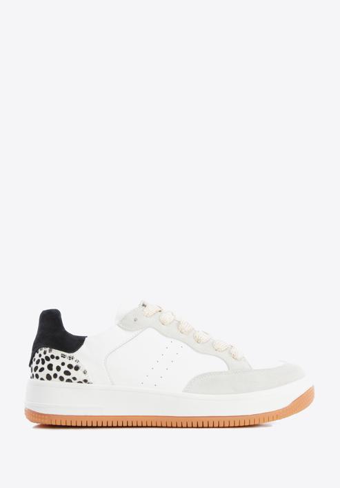 Women's leather fashion trainers with animal detail I WITTCHEN