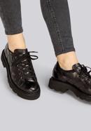Women's leather lace up shoes, black, 93-D-110-1-39, Photo 30