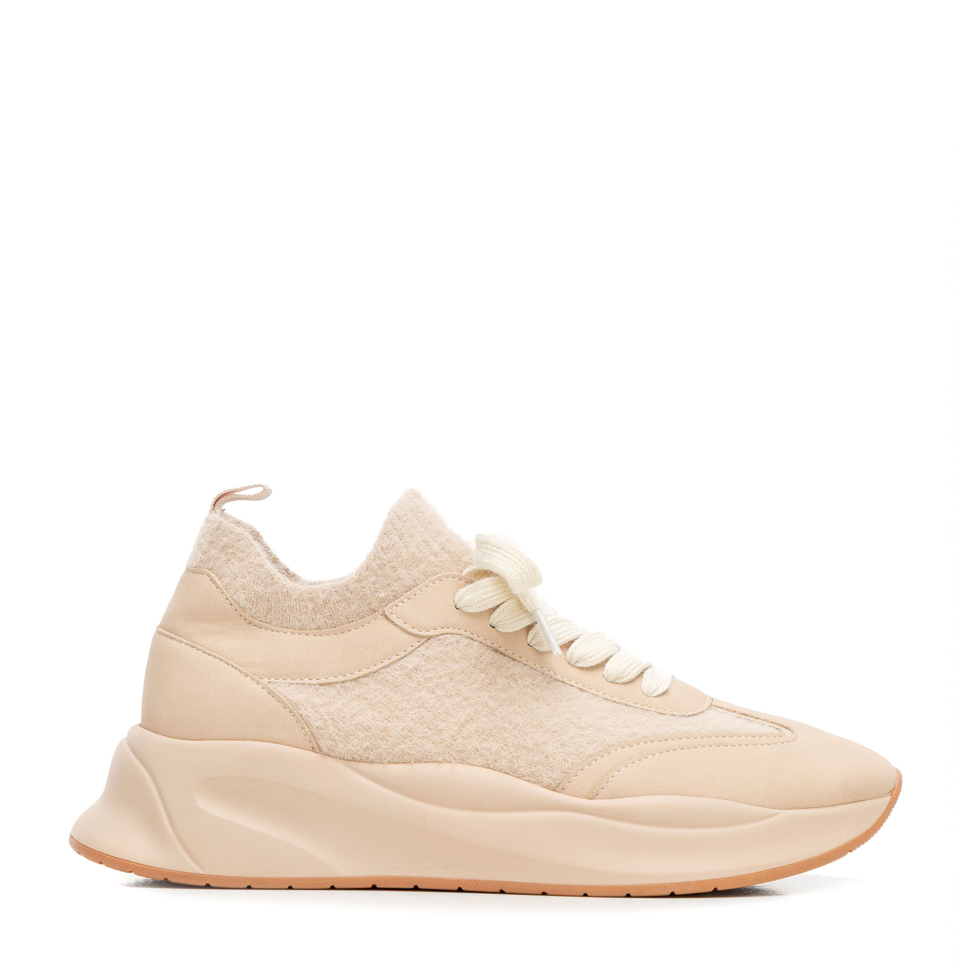 Dámske kožené sneakersy béžové 101-DP-504-9