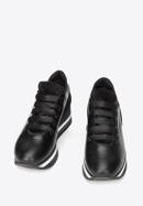 Leather fashion flatform trainers, black, 93-D-652-Z-37, Photo 2